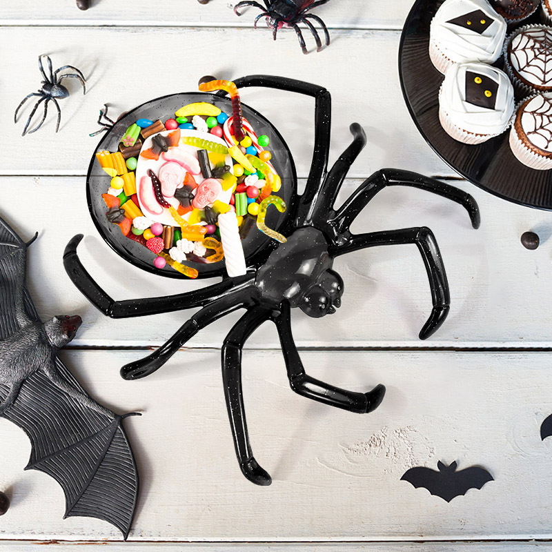 Food Snacks Basket - Halloween spinnenvormige schaal fruitbord voedselbak snoep