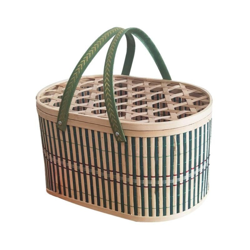 Food Snacks Basket - Duurzame handgemaakte bamboe mand geweven met
