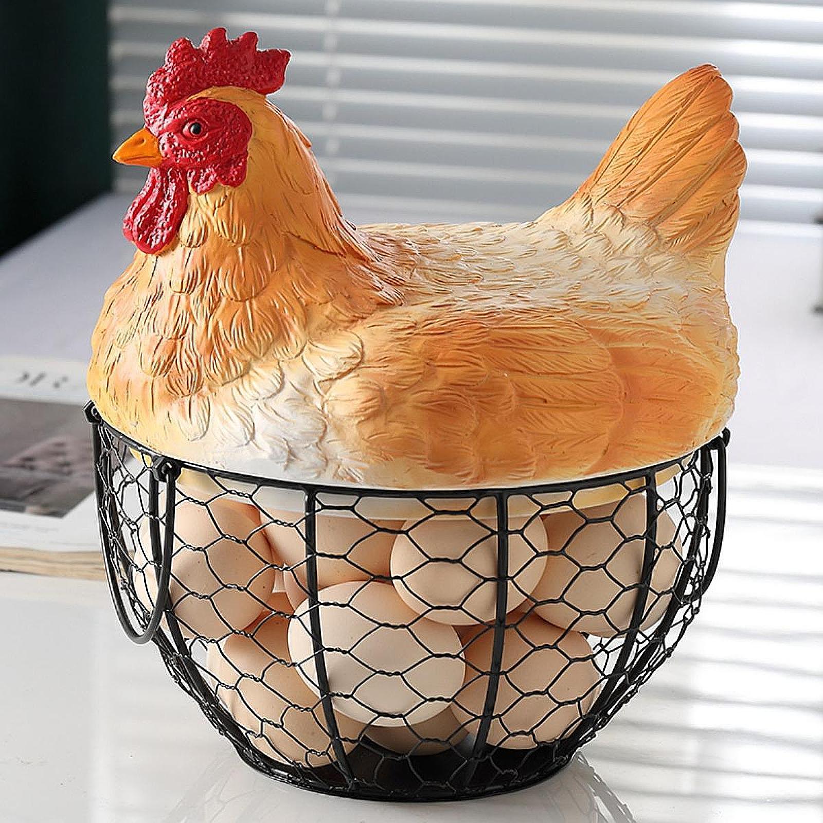 Food Snacks Basket - Eiermand met deksel Keukenbenodigdheden Draagbare decoratieve
