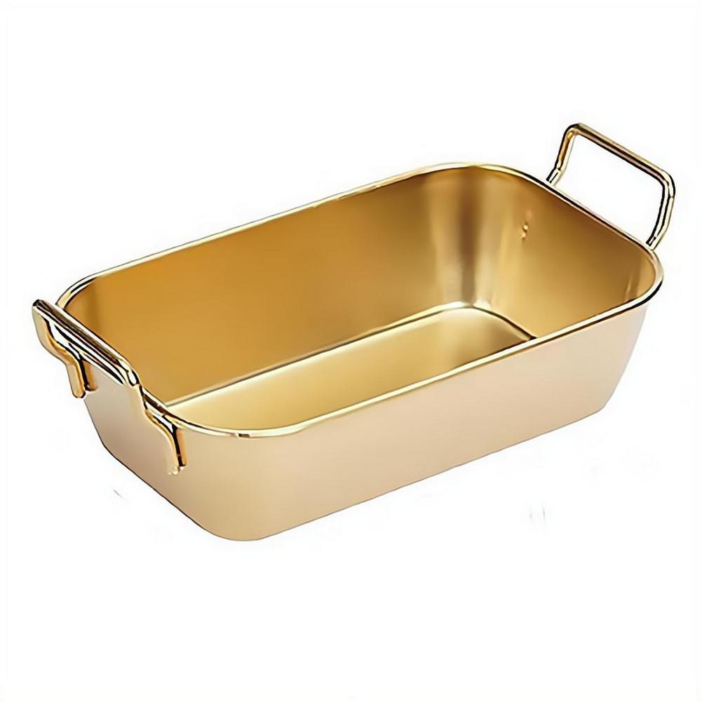 Food Snacks Basket - Serveerschalen met handvat, Koreaanse roestvrijstalen plaat,