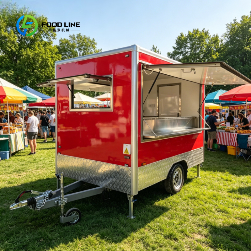 Food Snacks Restaurant - Op maat gemaakte mobiele foodtruck-trailer, volledig
