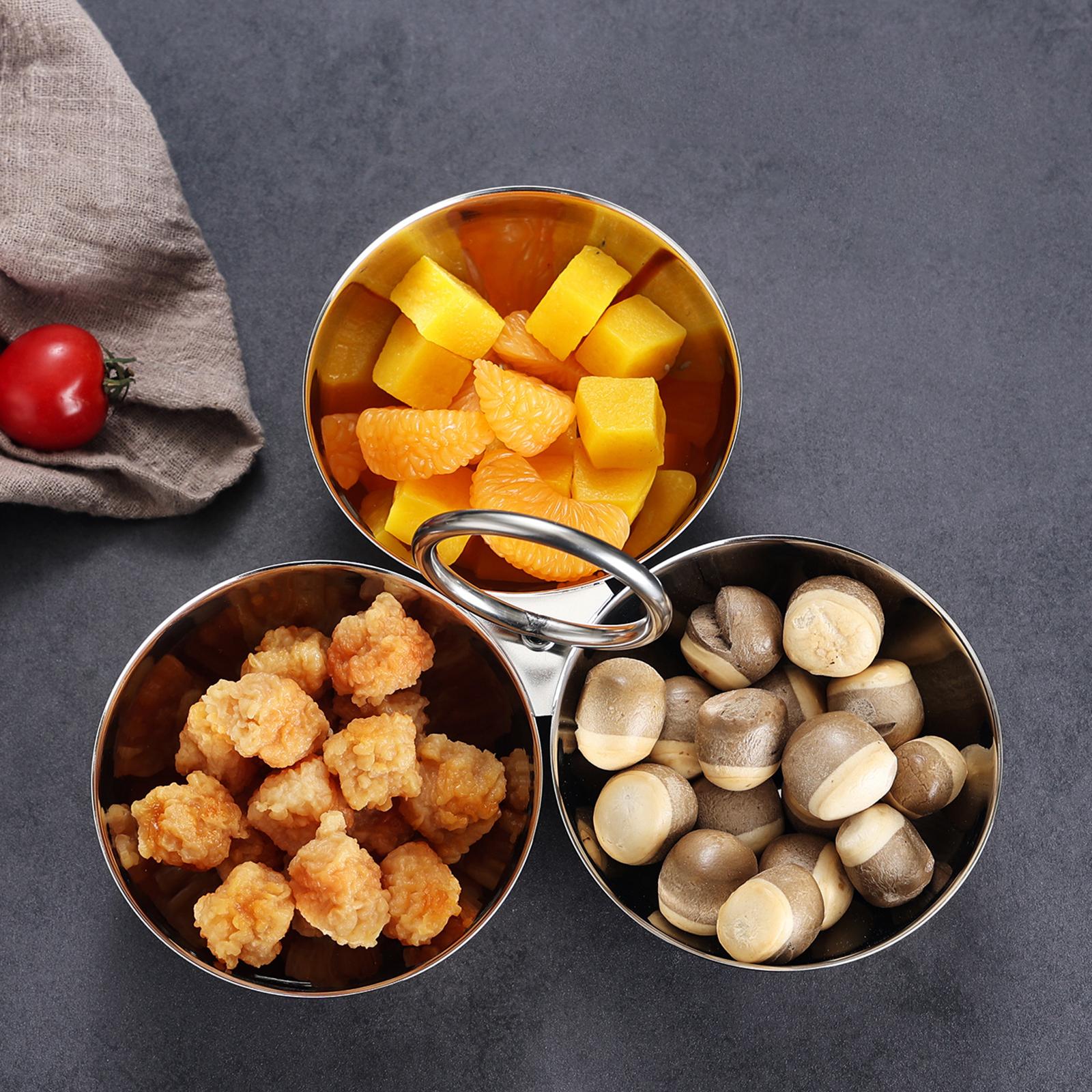 Food Snacks Easy - Roestvrijstalen snack-servieskommen, makkelijk schoon te maken,